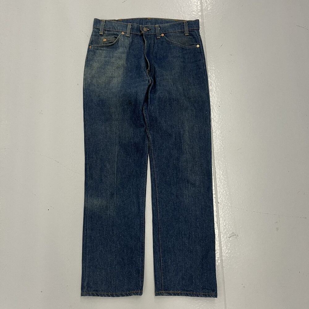Vintage 80s Levi's 509 Dark Wash Orange Tab Jeans 34x30